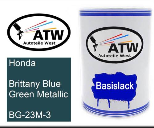 Honda, Brittany Blue Green Metallic, BG-23M-3: 500ml Lackdose, von ATW Autoteile West.